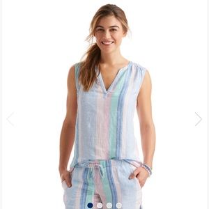 NWT Vineyard Vines Stripe Sleeveless Top Sz M